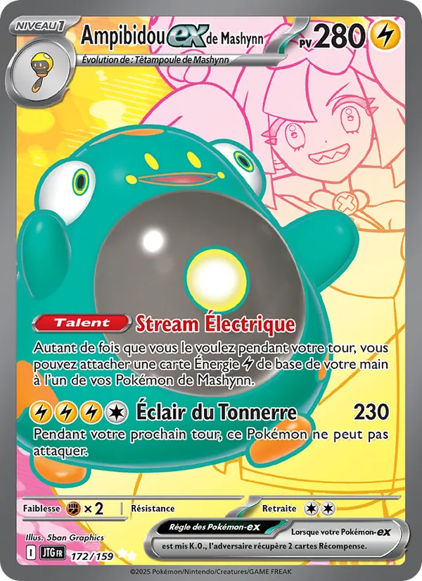 Carte Pokémon Ampibidou-ex de Mashynn de l'extension Aventures Ensemble