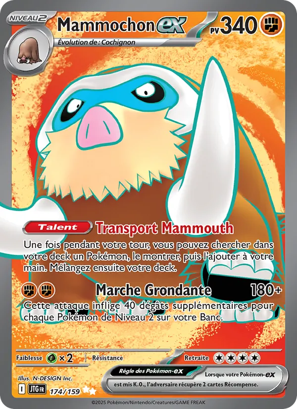 Carte Pokémon Mammochon-ex de l'extension Aventures Ensemble