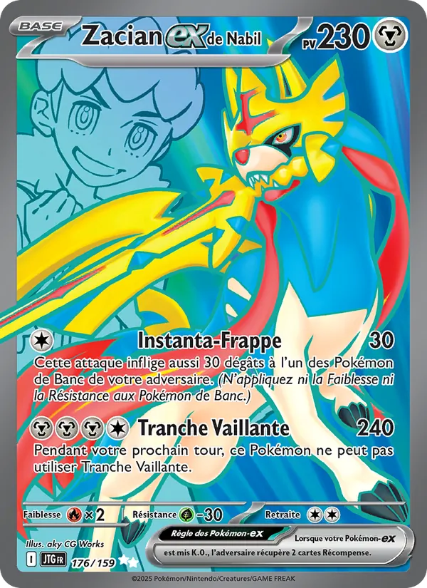 Carte Pokémon Zacian-ex de Nabil de l'extension Aventures Ensemble