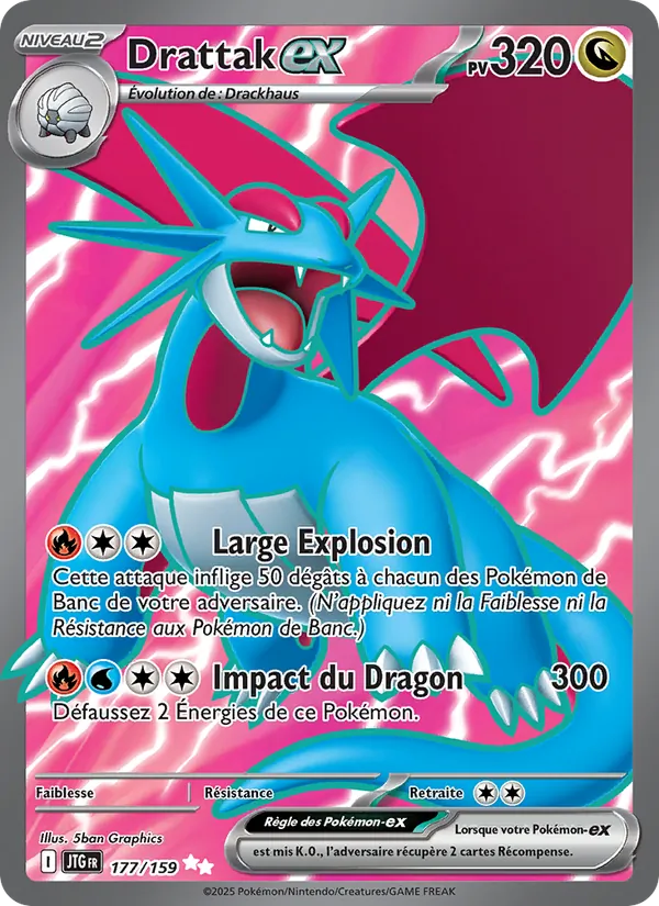 Carte Pokémon Drattak-ex de l'extension Aventures Ensemble
