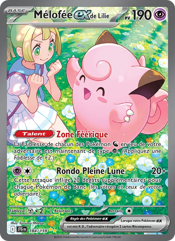 Carte Pokémon Mélofée-ex de Lilie de l'extension Aventures Ensemble