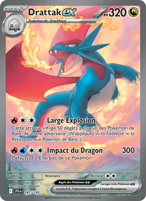 Carte Pokémon Drattak-ex de l'extension Aventures Ensemble
