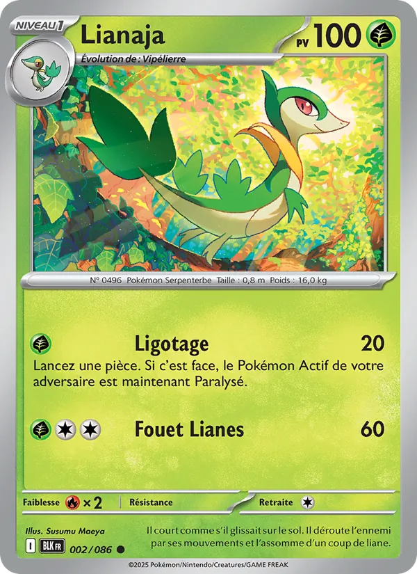 Carte Pokémon Lianaja de l'extension Foudre Noire