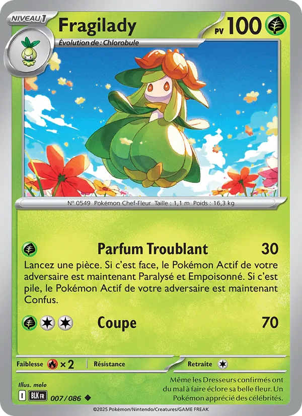 Carte Pokémon Fragilady de l'extension Foudre Noire