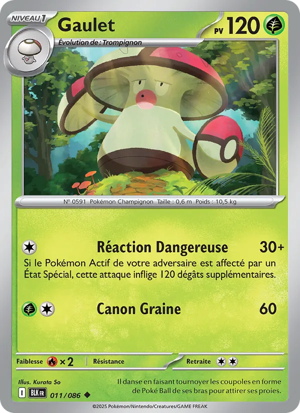 Carte Pokémon Gaulet de l'extension Foudre Noire