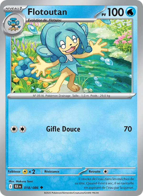 Carte Pokémon Flotoutan de l'extension Foudre Noire