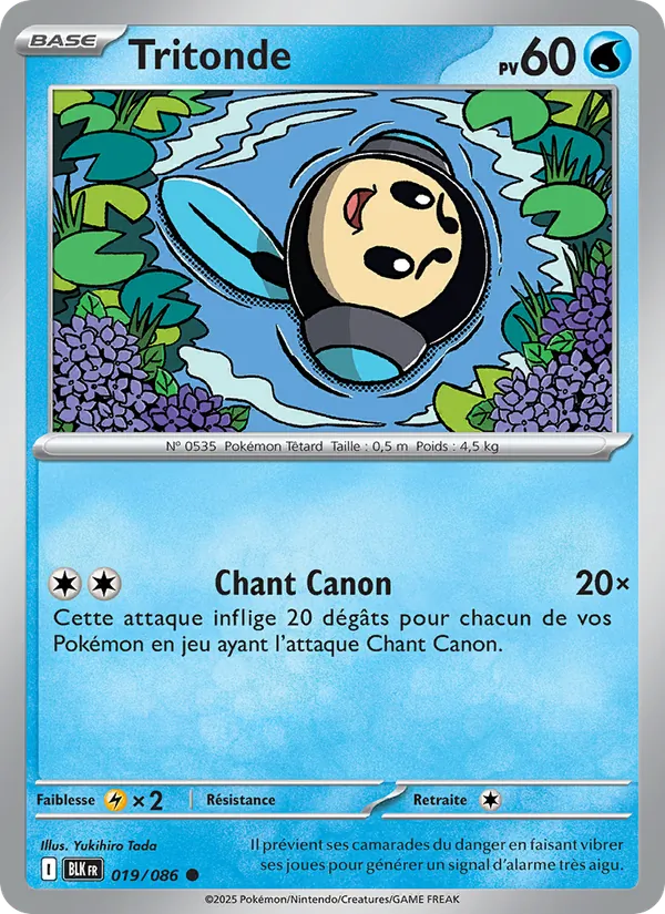 Carte Pokémon Tritonde de l'extension Foudre Noire