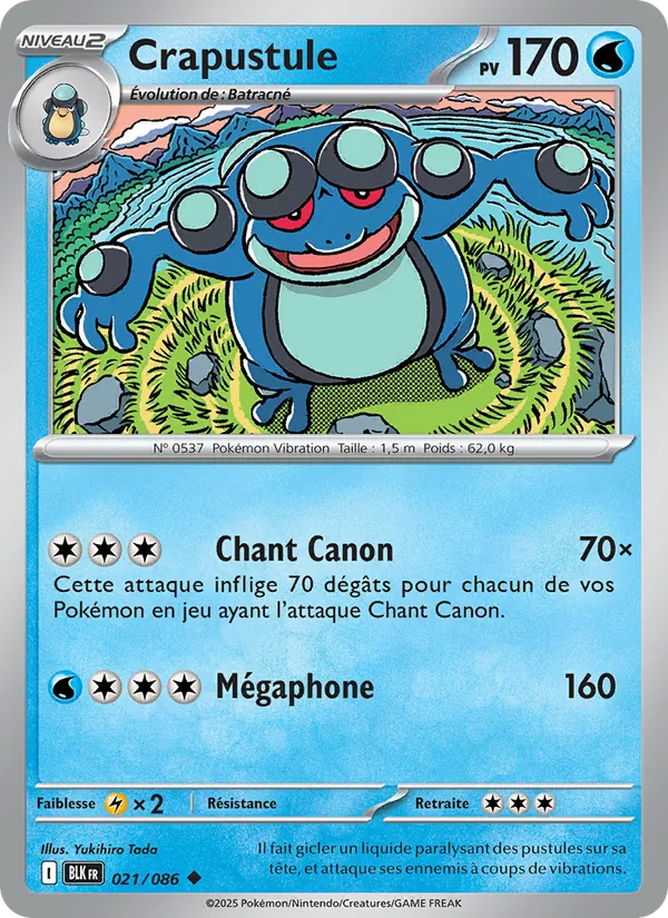 Carte Pokémon Crapustule de l'extension Foudre Noire