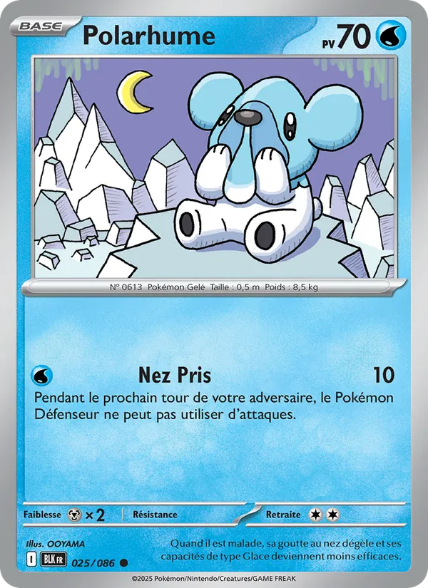 Carte Pokémon Polarhume de l'extension Foudre Noire