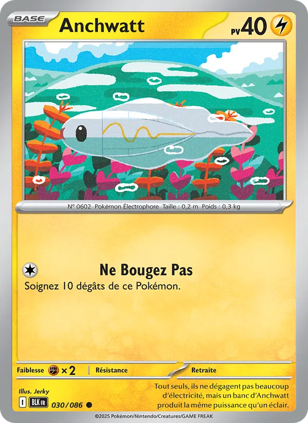 Carte Pokémon Anchwatt de l'extension Foudre Noire