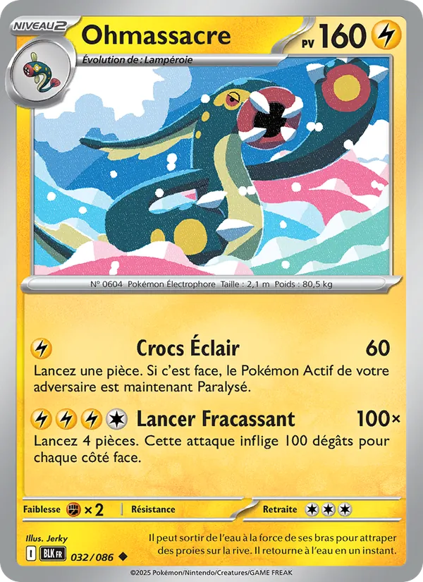 Carte Pokémon Ohmassacre de l'extension Foudre Noire