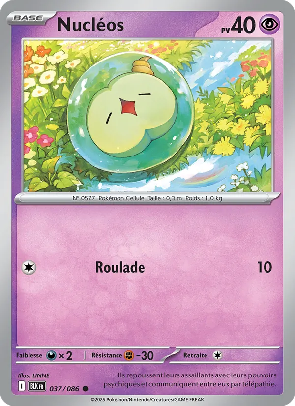 Carte Pokémon Nucléos de l'extension Foudre Noire