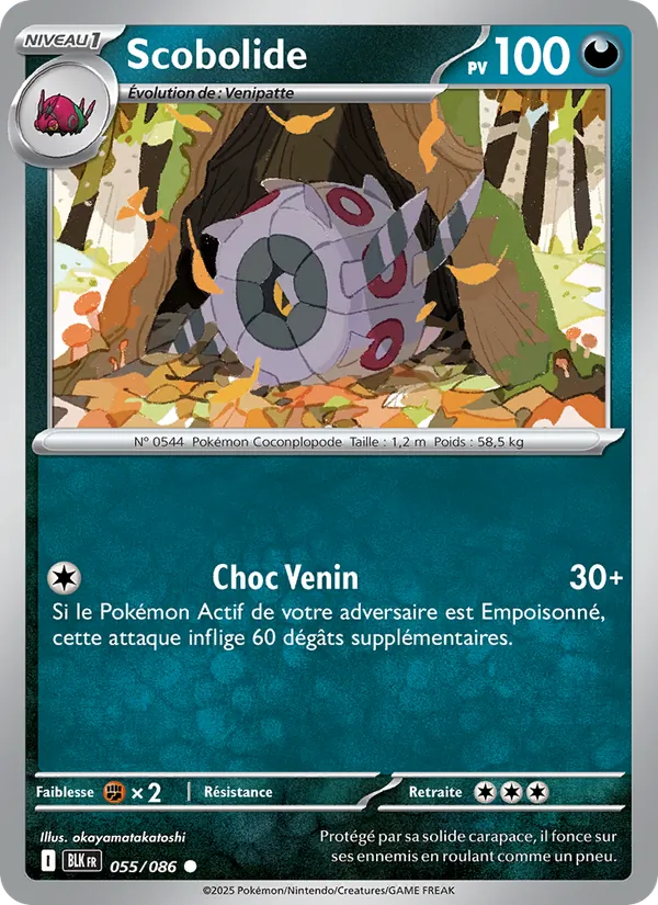 Carte Pokémon Scobolide de l'extension Foudre Noire