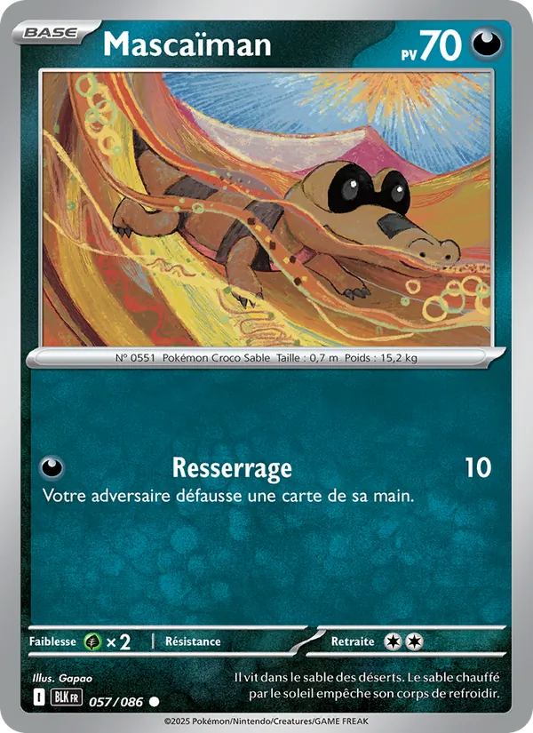 Carte Pokémon Mascaïman de l'extension Foudre Noire