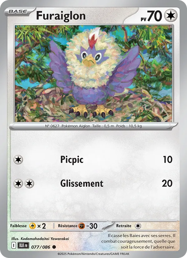 Carte Pokémon Furaiglon de l'extension Foudre Noire