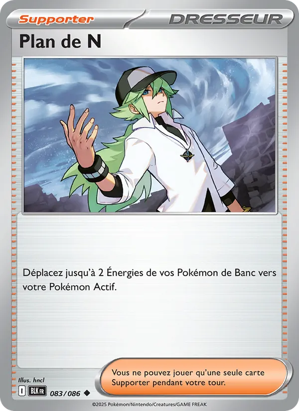 Carte Pokémon Plan de N de l'extension Foudre Noire