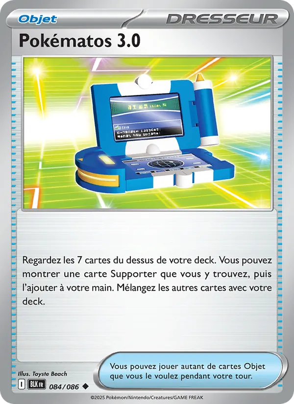 Carte Pokémon Pokématos 3.0 de l'extension Foudre Noire