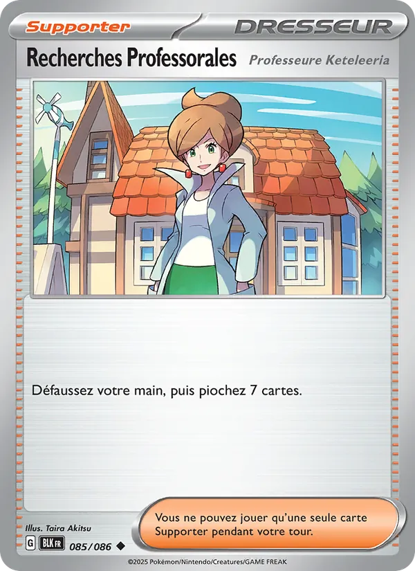 Carte Pokémon Recherches Professorales de l'extension Foudre Noire