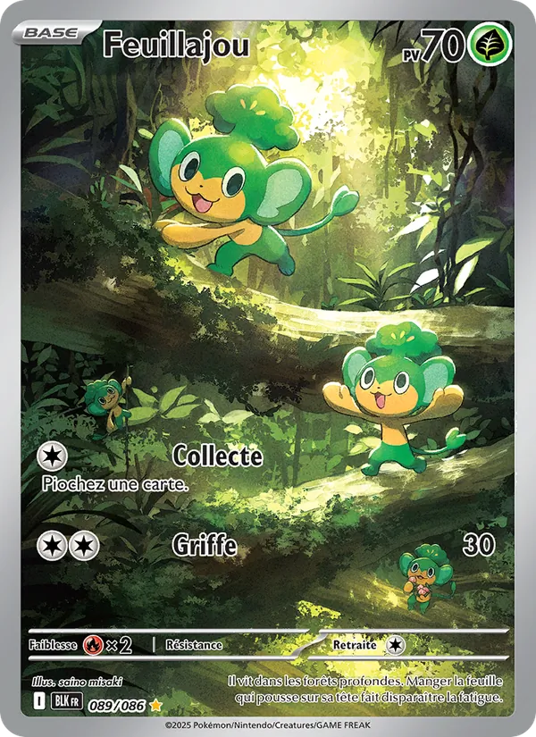 Carte Pokémon Feuillajou de l'extension Foudre Noire