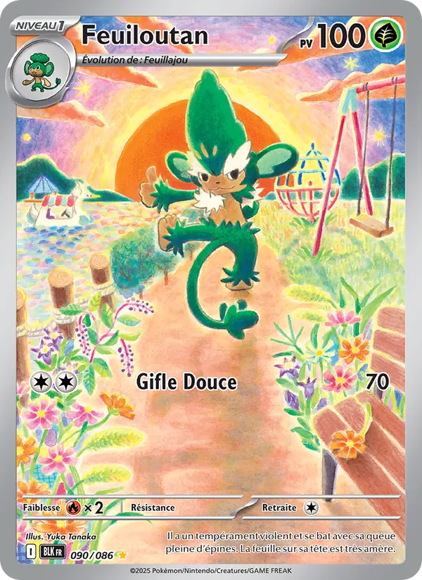 Carte Pokémon Feuiloutan de l'extension Foudre Noire