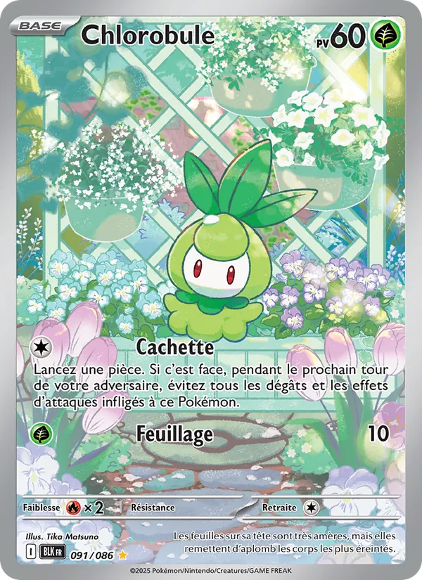 Carte Pokémon Chlorobule de l'extension Foudre Noire