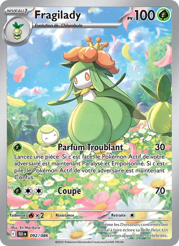 Carte Pokémon Fragilady de l'extension Foudre Noire