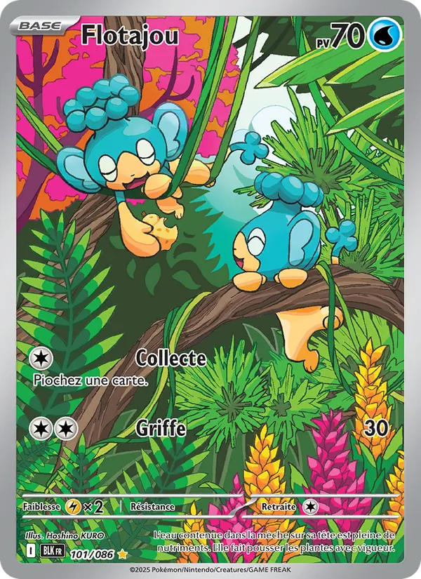 Carte Pokémon Flotajou de l'extension Foudre Noire