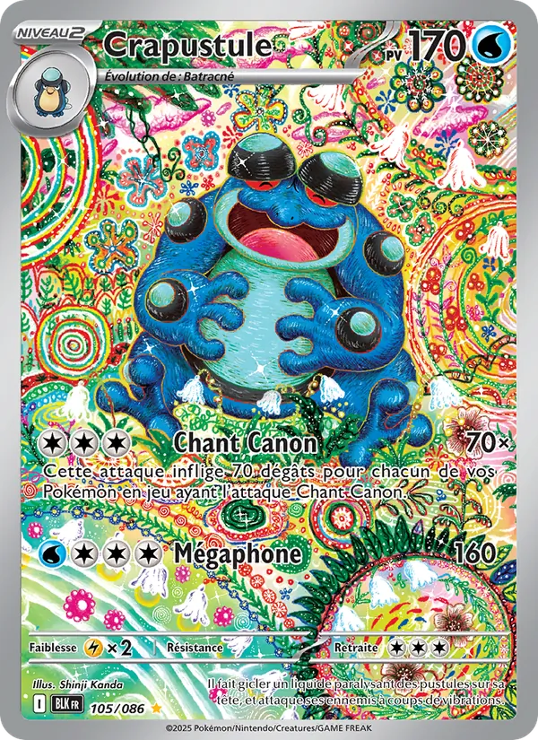 Carte Pokémon Crapustule de l'extension Foudre Noire