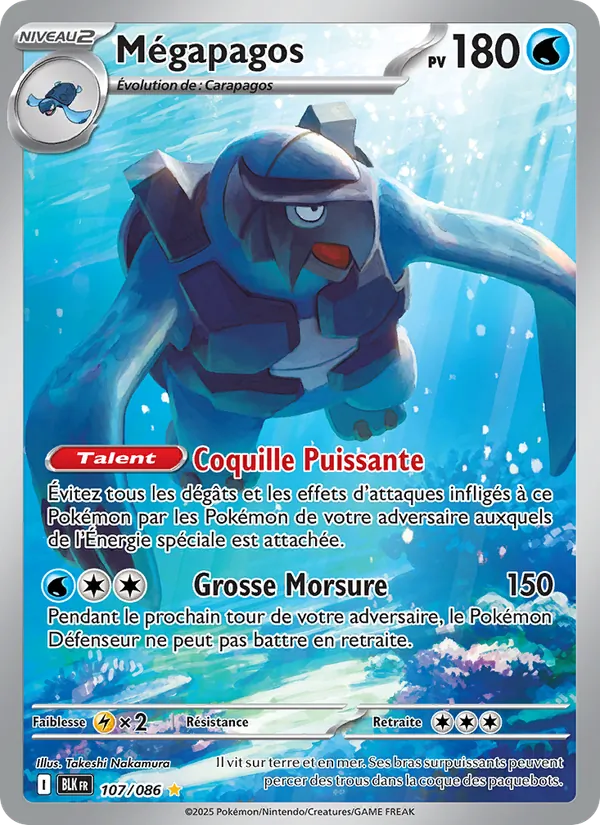 Carte Pokémon Mégapagos de l'extension Foudre Noire