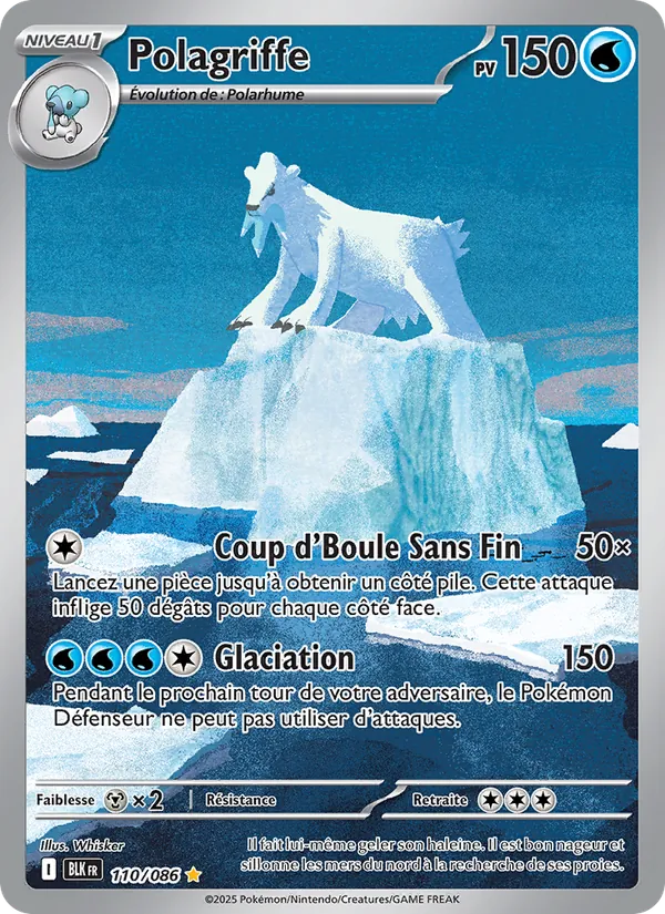 Carte Pokémon Polagriffe de l'extension Foudre Noire