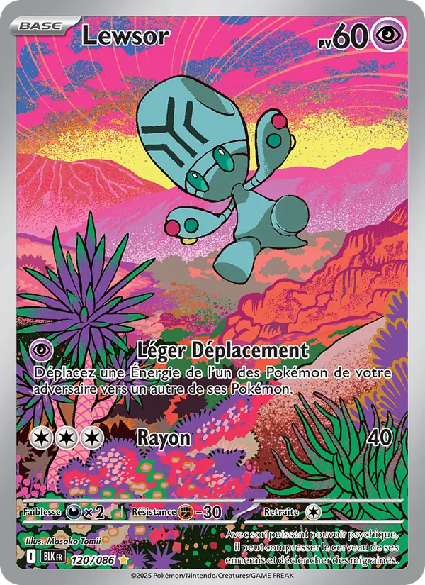 Carte Pokémon Lewsor de l'extension Foudre Noire