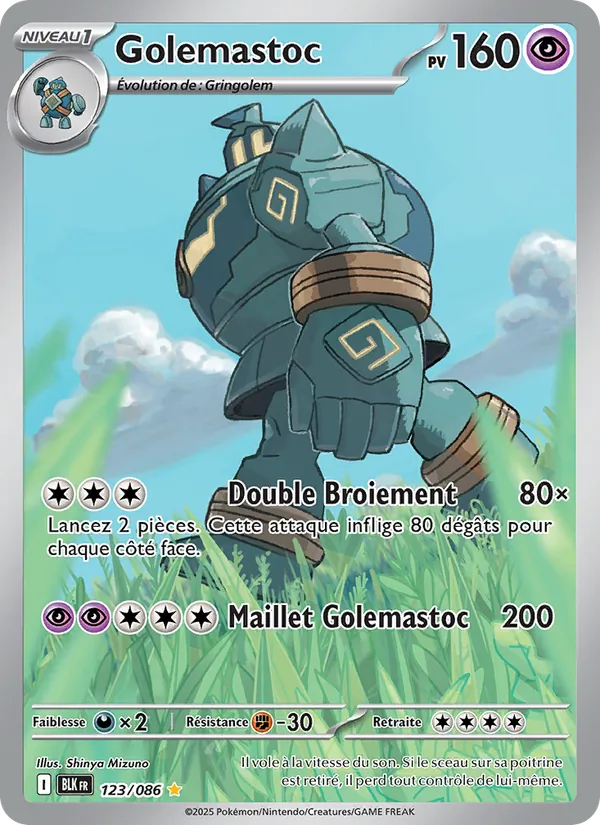 Carte Pokémon Golemastoc de l'extension Foudre Noire