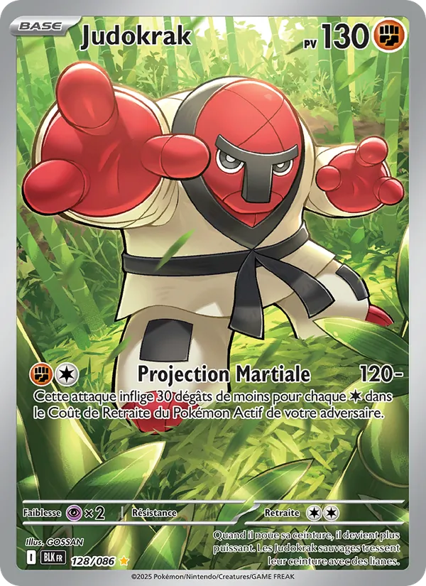 Carte Pokémon Judokrak de l'extension Foudre Noire