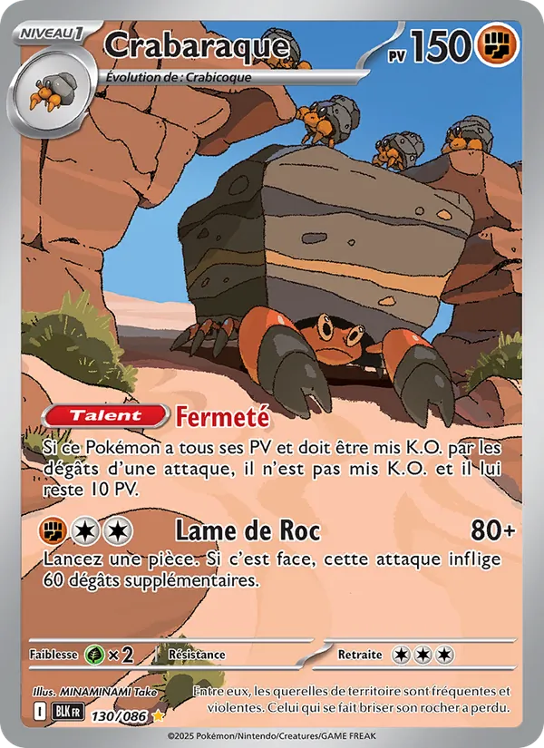 Carte Pokémon Crabaraque de l'extension Foudre Noire
