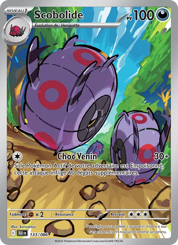 Carte Pokémon Scobolide de l'extension Foudre Noire