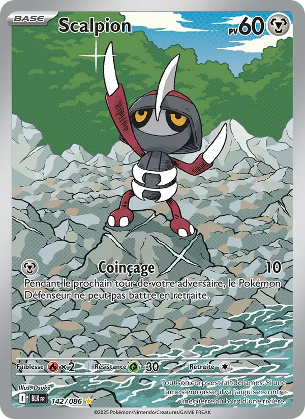 Carte Pokémon Scalpion de l'extension Foudre Noire