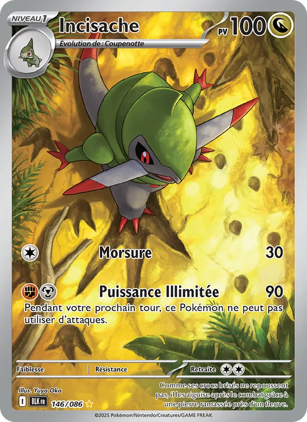 Carte Pokémon Incisache de l'extension Foudre Noire