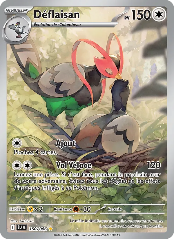 Carte Pokémon Déflaisan de l'extension Foudre Noire