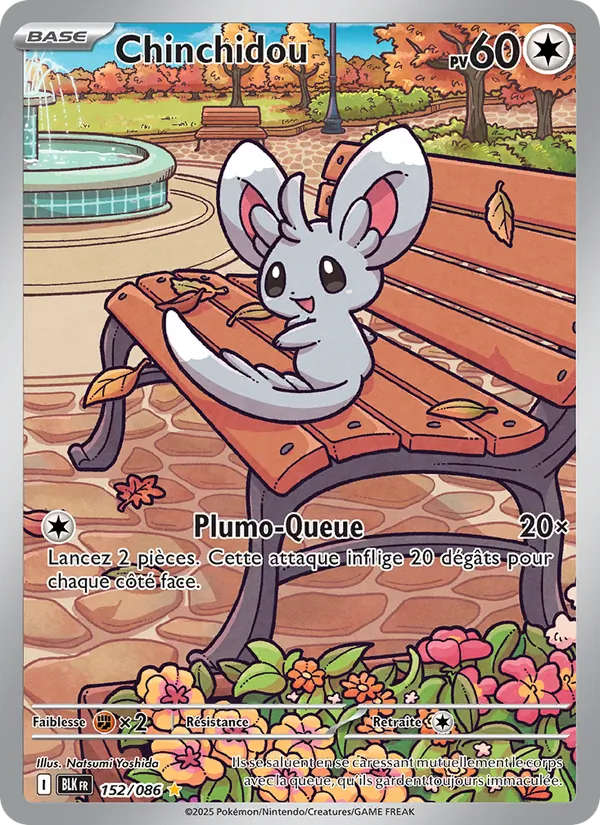Carte Pokémon Chinchidou de l'extension Foudre Noire
