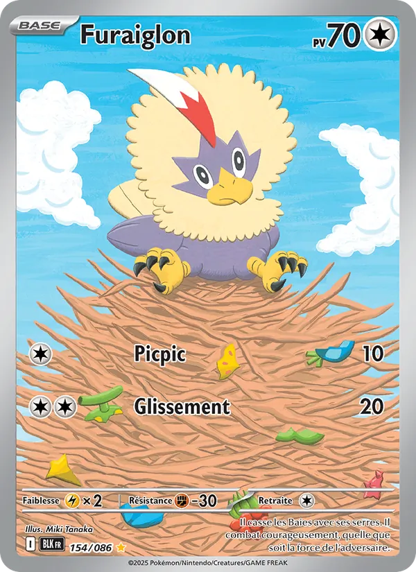 Carte Pokémon Furaiglon de l'extension Foudre Noire