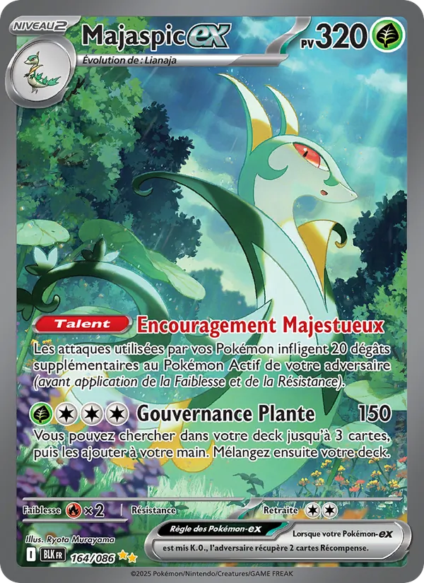 Carte Pokémon Majaspic-ex de l'extension Foudre Noire