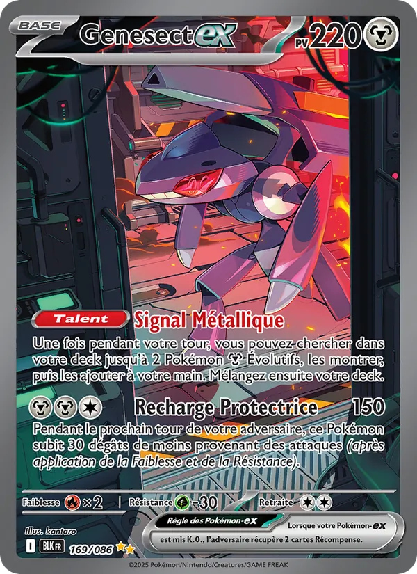 Carte Pokémon Genesect-ex de l'extension Foudre Noire
