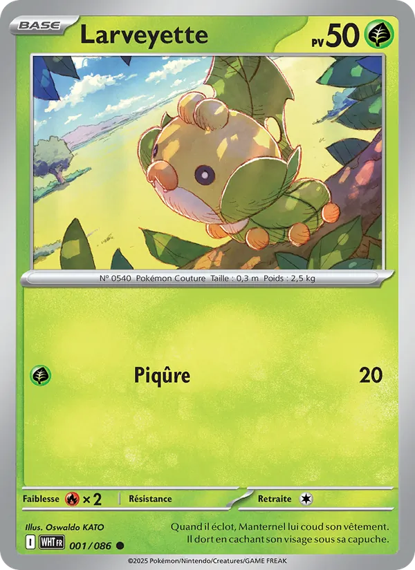 Carte Pokémon Larveyette de l'extension Flamme Blanche