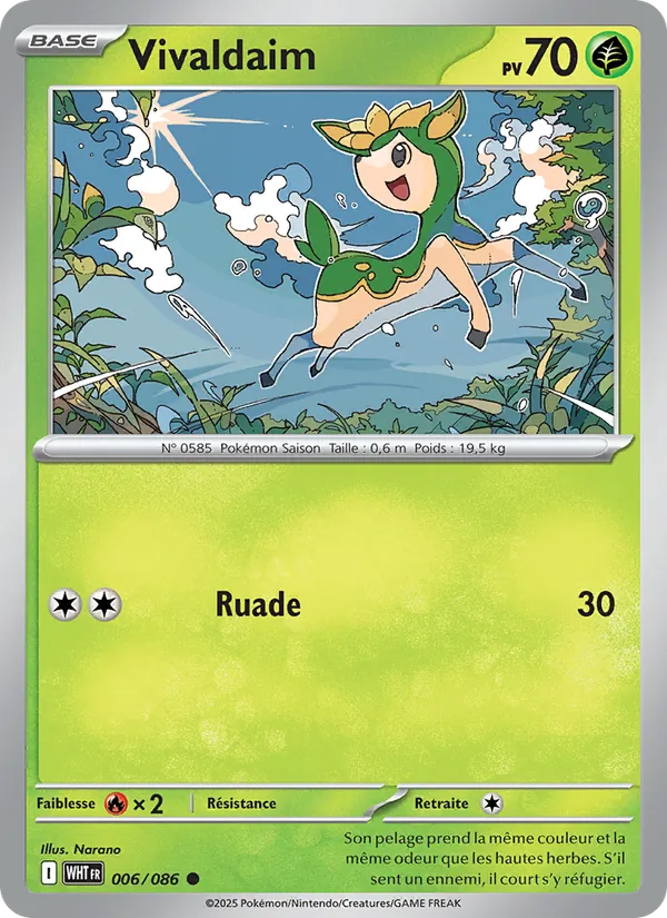 Carte Pokémon Vivaldaim de l'extension Flamme Blanche