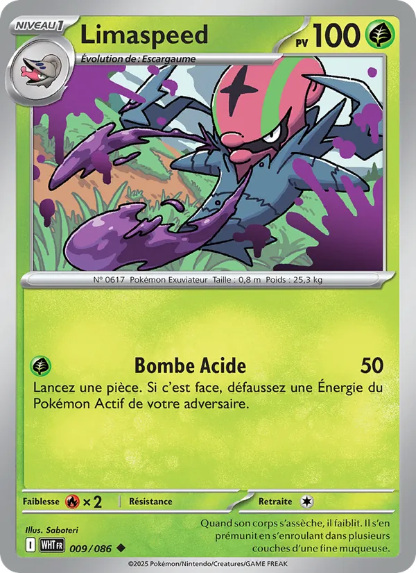 Carte Pokémon Limaspeed de l'extension Flamme Blanche