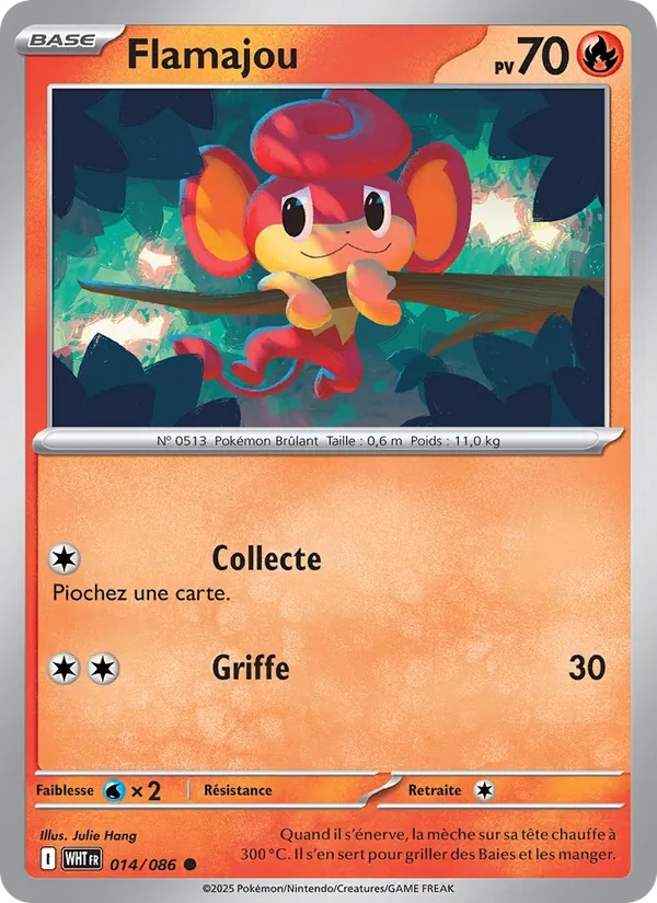 Carte Pokémon Flamajou de l'extension Flamme Blanche