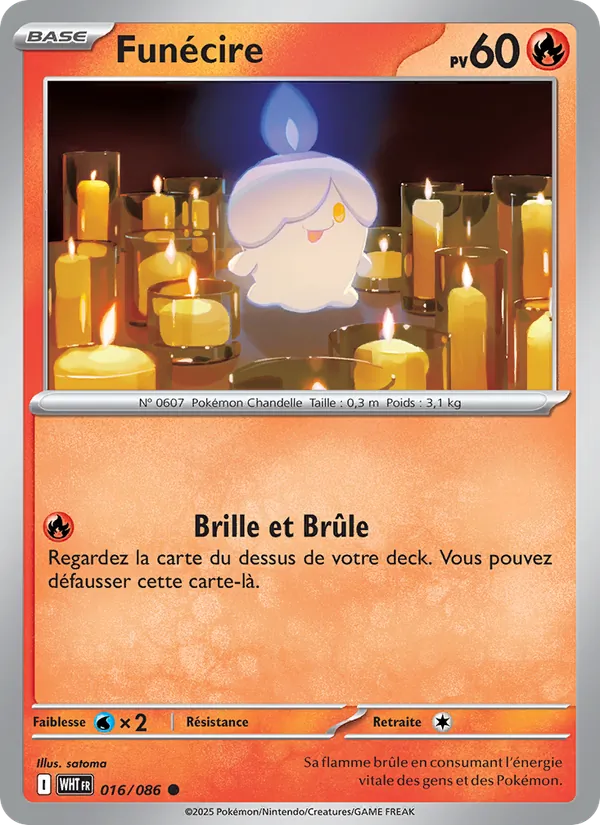 Carte Pokémon Funécire de l'extension Flamme Blanche