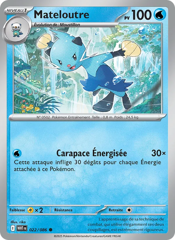 Carte Pokémon Mateloutre de l'extension Flamme Blanche