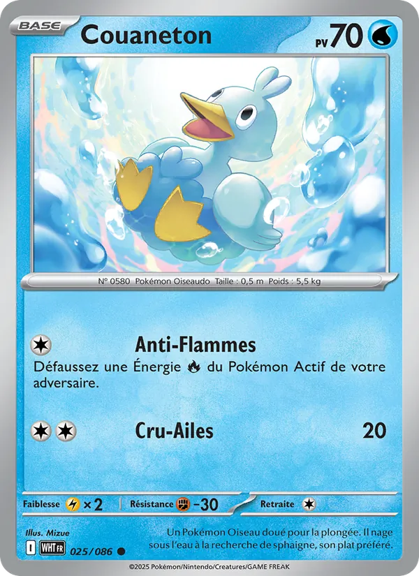 Carte Pokémon Couaneton de l'extension Flamme Blanche