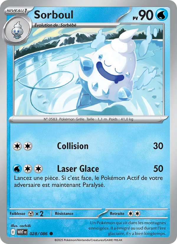 Carte Pokémon Sorboul de l'extension Flamme Blanche